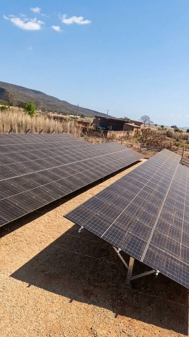 Usina solar de solo em propriedade rural de Mato Grosso